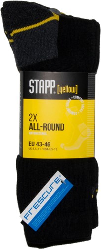Afbeelding laden in galerijviewer, Stapp yellow all round 2-pack sokken 4410 | 499 marine | maat 42 - 38.134.004.01

