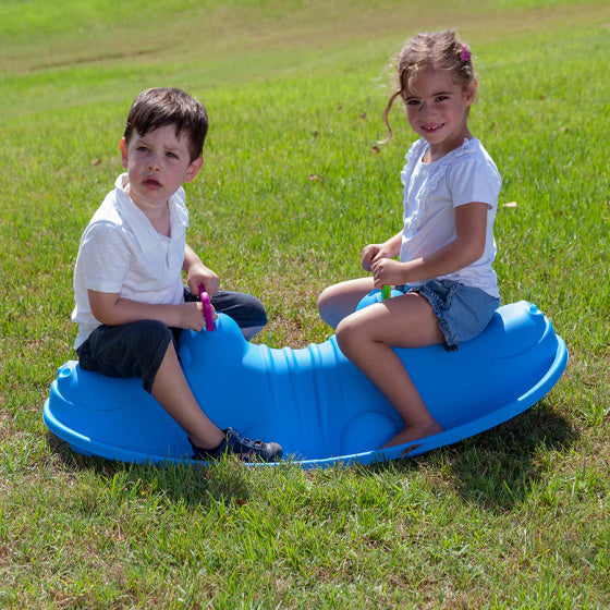 Load image into Gallery viewer, Starplay Hippo Schommelwip voor 1 tot 3 Kinderen 103 cm Blauw
