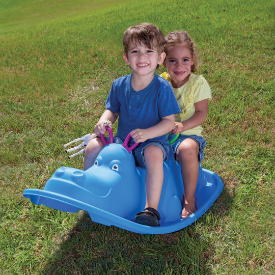 Load image into Gallery viewer, Starplay Hippo Schommelwip voor 1 tot 3 Kinderen 103 cm Roze
