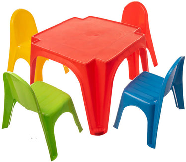 Starplay Speeltafel en Stoelen Set Junior Rood 5-delig