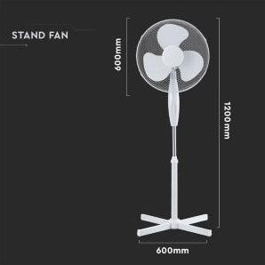 Load image into Gallery viewer, Enzo statiefventilator 40cm draaiend 40w wit - 8652573
