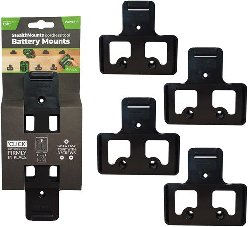 Chargez l'image dans la visionneuse de la galerie, Stealthmounts voor ego 56v | zwart | 4 stuks - bm-eg56-blk-4
