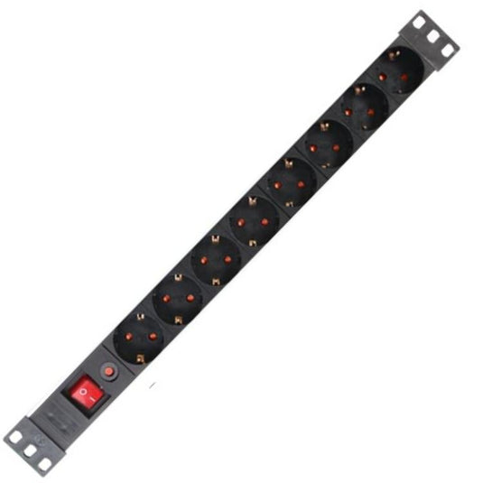 19 inch stekkerdoos overspanningsbeveiliging - 8-voudig