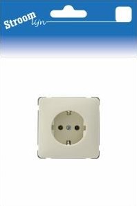 Stroomlijn inbouw stopcontact ra peha enkel creme - 6602014