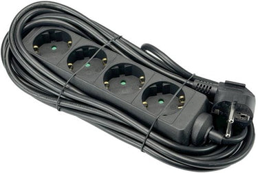 Stroomlijn tcd ra 4-voudig 1,5 meter snoer zwart 6672399