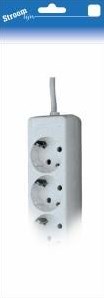 Stroomlijn tcd ra 4-voudig 5 meter snoer wit - 6672563