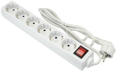 Stroomlijn tcd ra 6-voudig 1,5 meter snoer wit 6672010