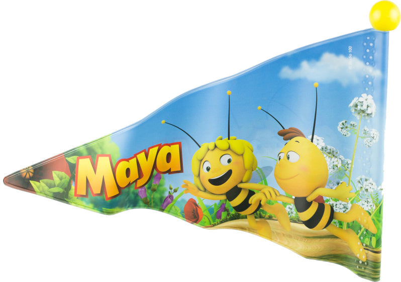 Load image into Gallery viewer, fietsvlag Maya de Bij junior 150 cm vinyl wit geel
