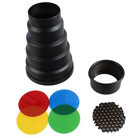 Load image into Gallery viewer, StudioKing Conische Snoot SK-CS95 voor 9,5 cm Studioflitsers
