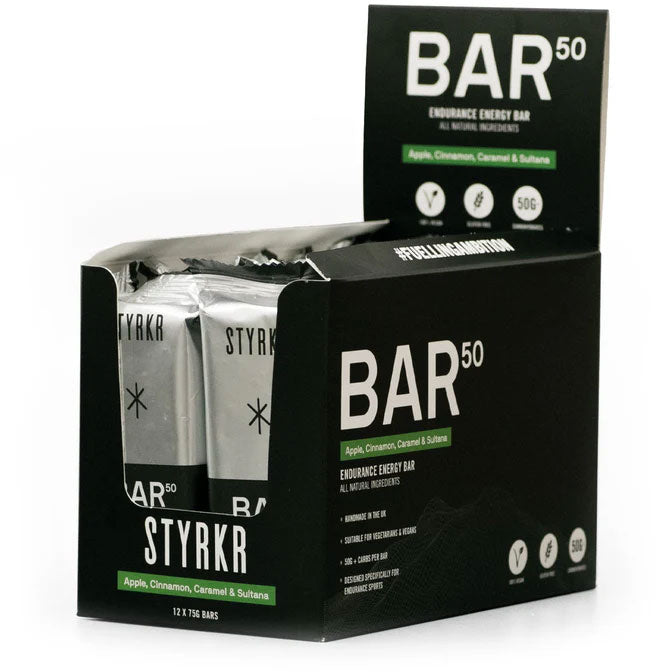 Load image into Gallery viewer, Styrkr bar50 energy bar 12er box
