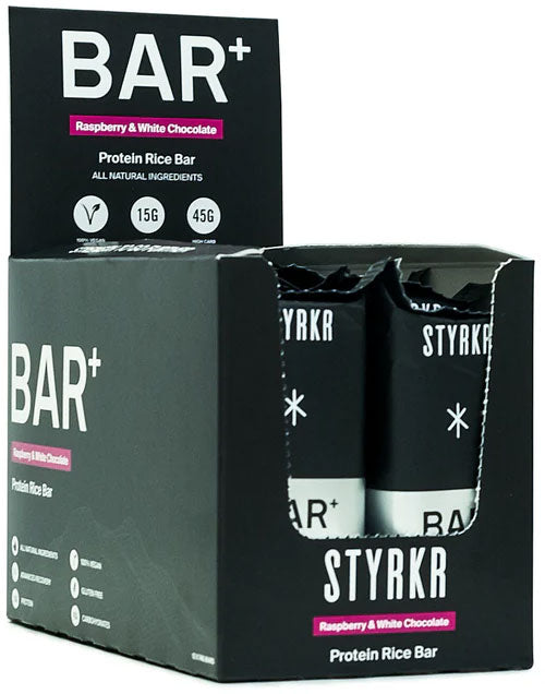 Load image into Gallery viewer, Styrkr bar plus energy bar 12er box
