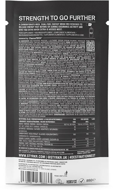 Styrkr mix90 caffeine dual-carb energy drink mix