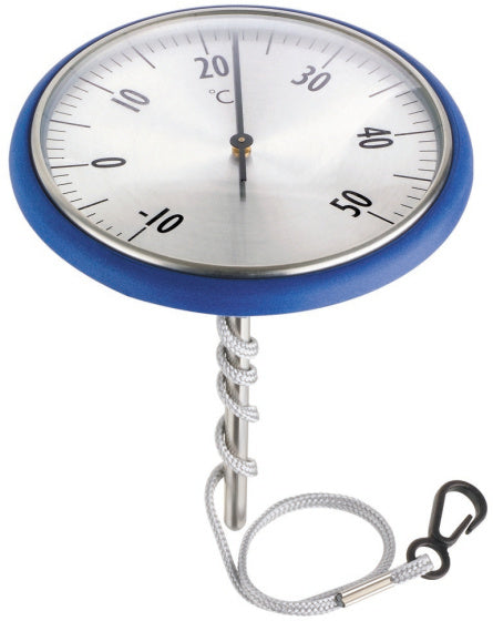 thermometer boei RVS blauw
