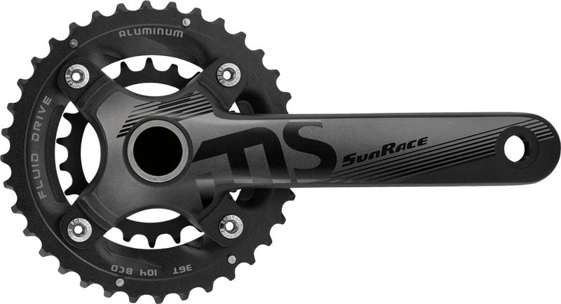 Load image into Gallery viewer, Sunrace crankstel hollowtech fcms66 10-speed 36 22t. 175mm incl. bbm97

