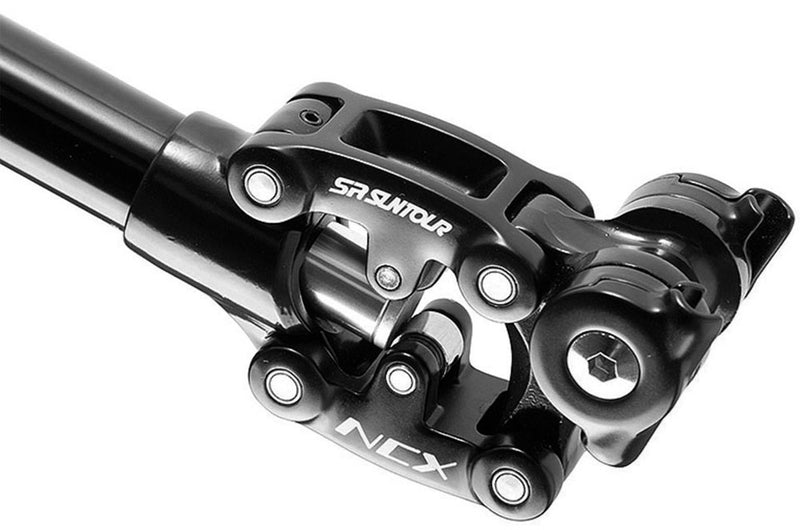 Afbeelding laden in galerijviewer, Suntour sp12 sp25 ncx 350mm suspension seatpost + safety cover | 30,9 x 350mm soft (
