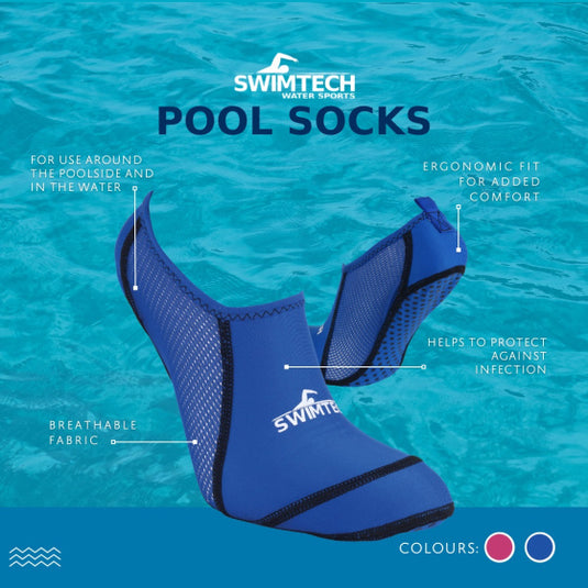 Swimtech Zwemsokken junior polyester blauw maat 37,5 40