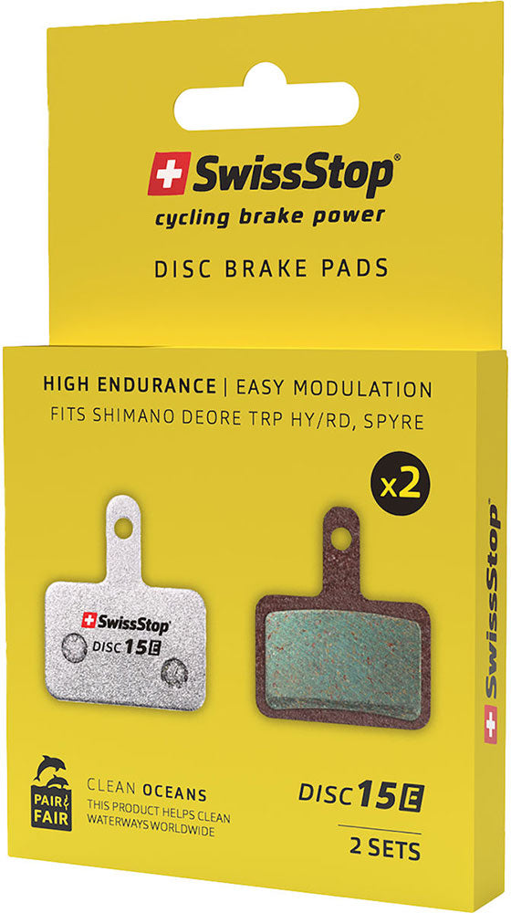 Load image into Gallery viewer, Swissstop 15 e shimano trp tektro quad pair fair e-bike disc brake pads
