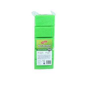 Multy niet-krassende schuursponsen met greep 13x6,5x4,5cm 10-pack groen