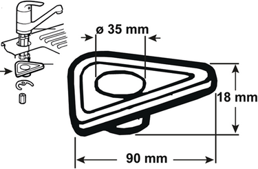 Cornat verstevigingsplaat voor kranen pvc - t351901