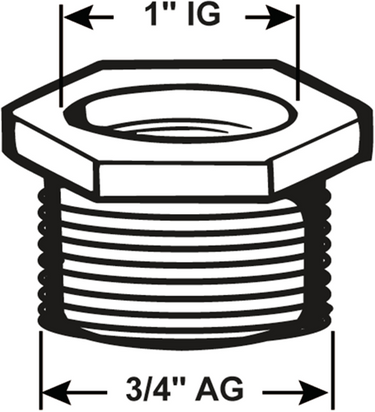 Cornat messing ms verloopstuk vm 1''x3 4 - t396302