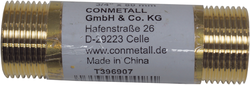 Load image into Gallery viewer, Cornat messing ms buisnippel mm 3 4 80mm - t396907
