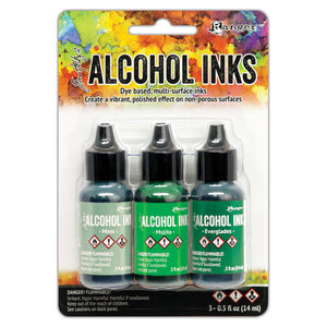 Ranger ink ranger • tim holtz alcohol inks moss, mojito everglades 14ml