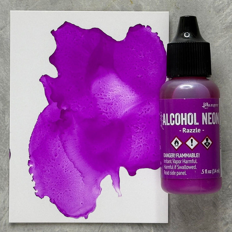 Load image into Gallery viewer, Ranger ink ranger • tim holtz alcohol neon ink razzle 14ml

