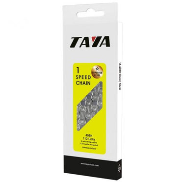 Taya Ketting 408h 1 2x3 32 1-speed zwart zwart 112 schakels hangkaart