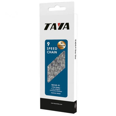 Buzaglo taya ketting nove-91 1 2x5 64x116, 9 speed, zilver