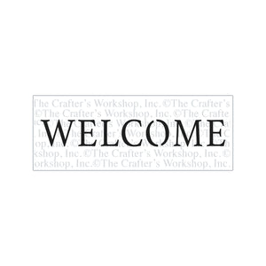 The crafter's workshop • template 41,6x15,2cm welcome