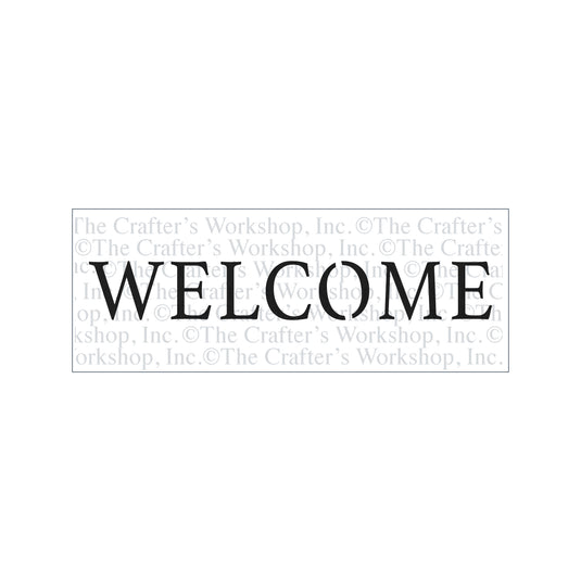 The crafter's workshop • template 41,6x15,2cm welcome
