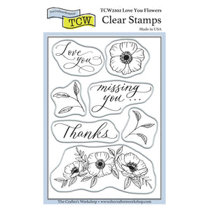 The crafter's workshop • stamp set ik hou van je bloemen 4x6