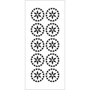 The crafter's workshop • slimline sjabloon kristallen bloemen