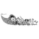 The crafter's workshop • rustieke boord stencil 41,91x15,2cm cornucopia