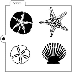 The crafter's workshop • cookie stencil shells 13,97x13,97cm