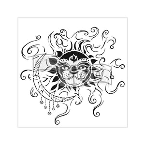 The crafter's workshop • template 15x15cm sun and moon