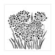 The crafter's workshop • template 30x30cm onion blossoms