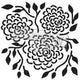 The crafter's workshop • template 15x15cm round flowers