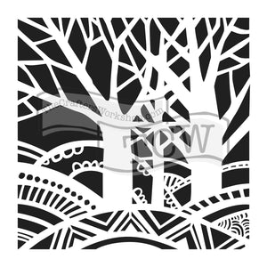 The crafter's workshop • template 30x30cm tree paradise