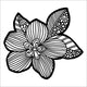 The crafter's workshop • stencil flower blossom 15,2x15,2cm