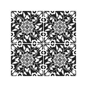 The crafter's workshop • stencil flourish tile 30,5x30,5cm