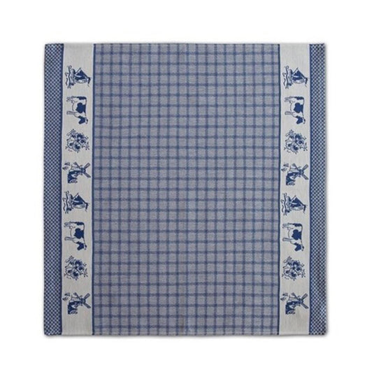 Ddddd theedoek dutchie blauw 60x65cm 6 stuks