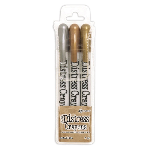 Load image into Gallery viewer, Ranger ink ranger • tim holtz distress crayons set metallics 3st.
