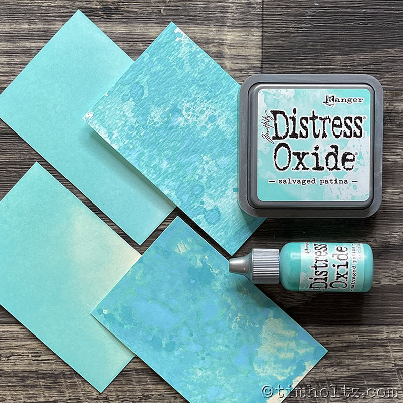 Load image into Gallery viewer, Ranger ink ranger • tim holtz distress oxide ink pad salvaged patina
