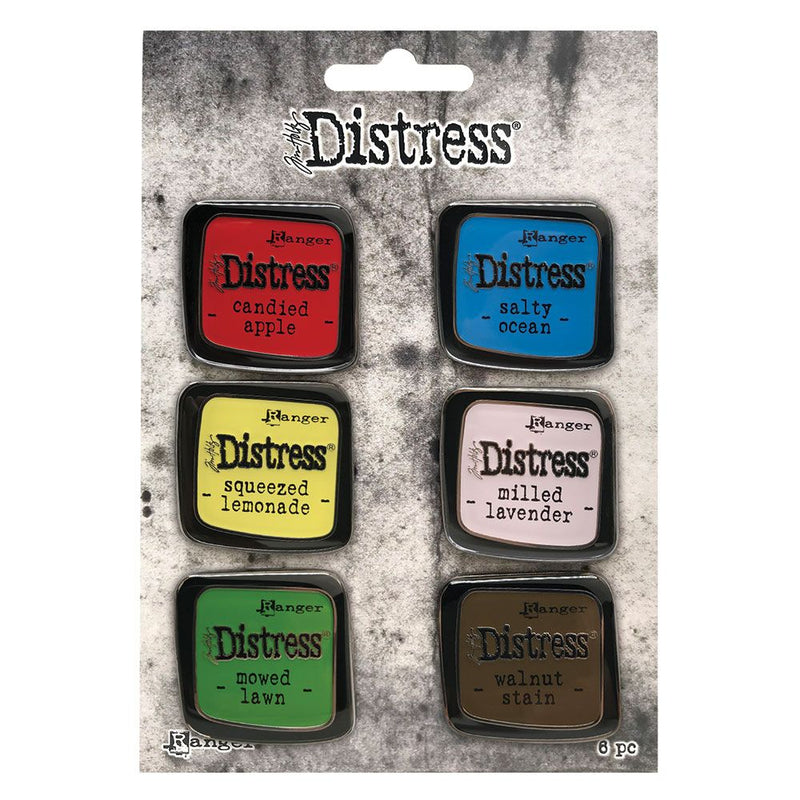 Load image into Gallery viewer, Ranger ink ranger • tim holtz distress enamel pin set 5
