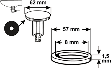 Cornat dichting gummi d62mm voor tec317411 - tec380245