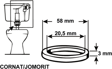 Cornat dichting afloop spoelbak - tec380420
