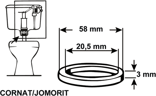 Cornat dichting afloop spoelbak - tec380420