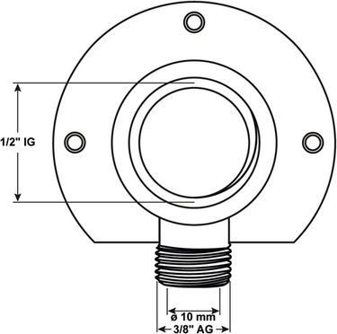 Cornat klemkoppeling ch muurplaat 1 2vx10 - tec5826141