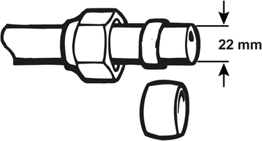 Cornat knelkoppeling ms ring 22mm (2st) - tec589080